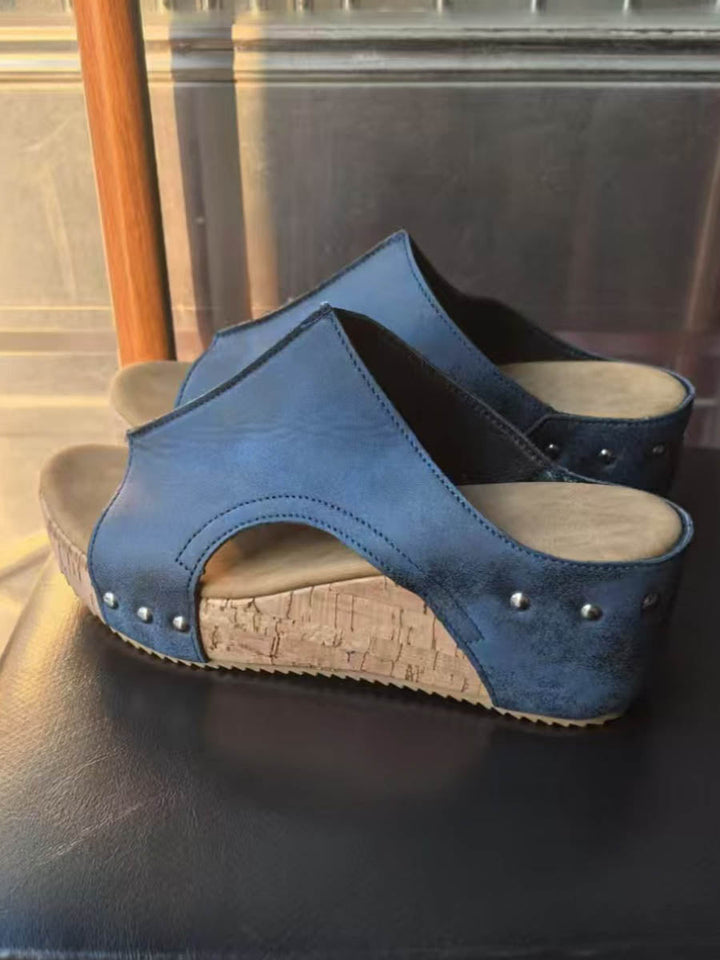 Mules ajourées à bout ouvert