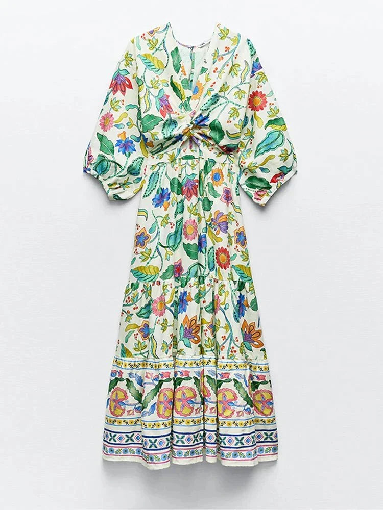 Bea - Robe maxi d'été fleurie