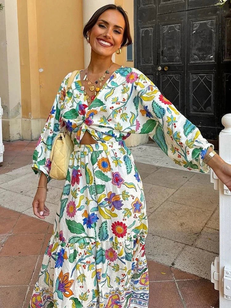 Bea - Robe maxi d'été fleurie
