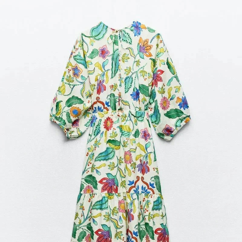 Bea - Robe maxi d'été fleurie