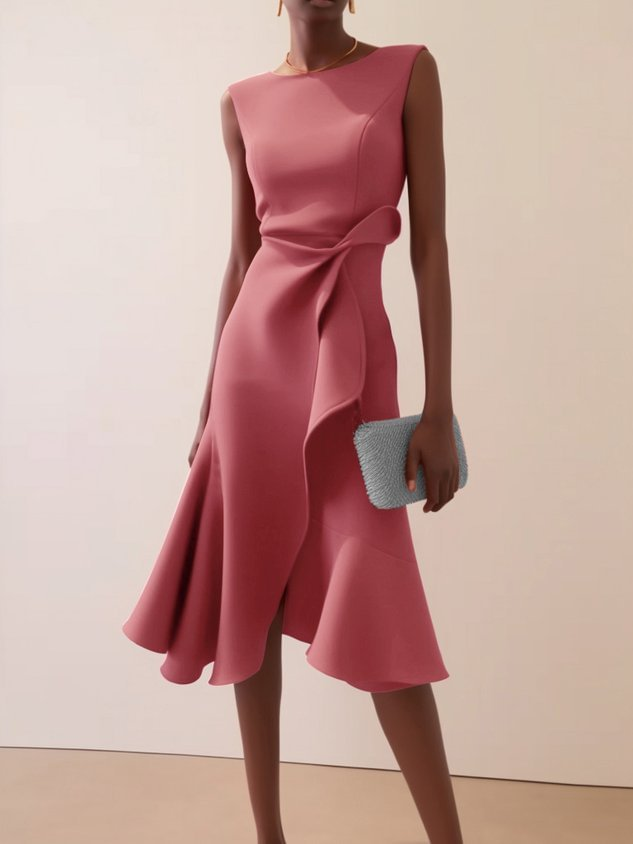 Beatrice | Robe Midi Asymétrique Drapée