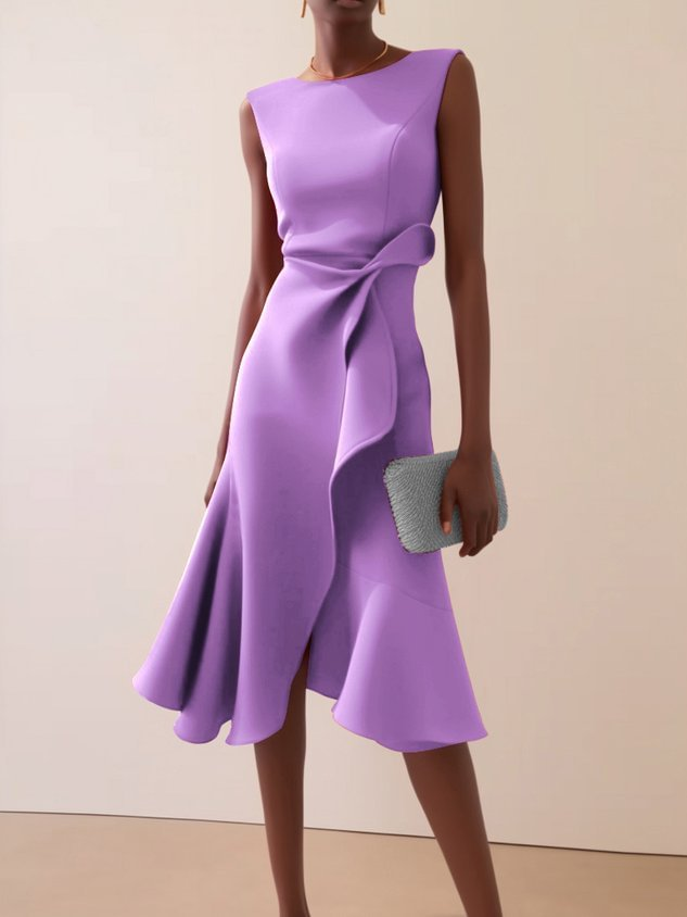 Beatrice | Robe Midi Asymétrique Drapée