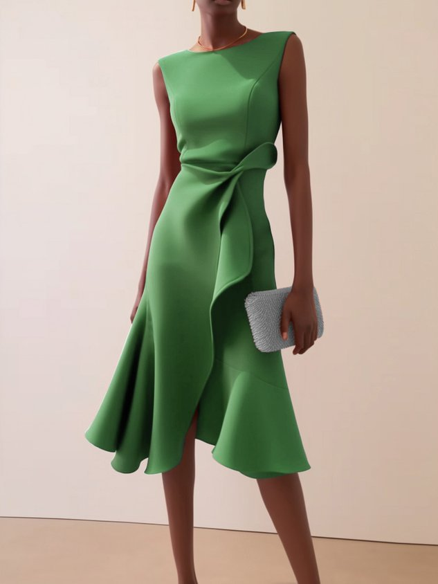 Beatrice | Robe Midi Asymétrique Drapée