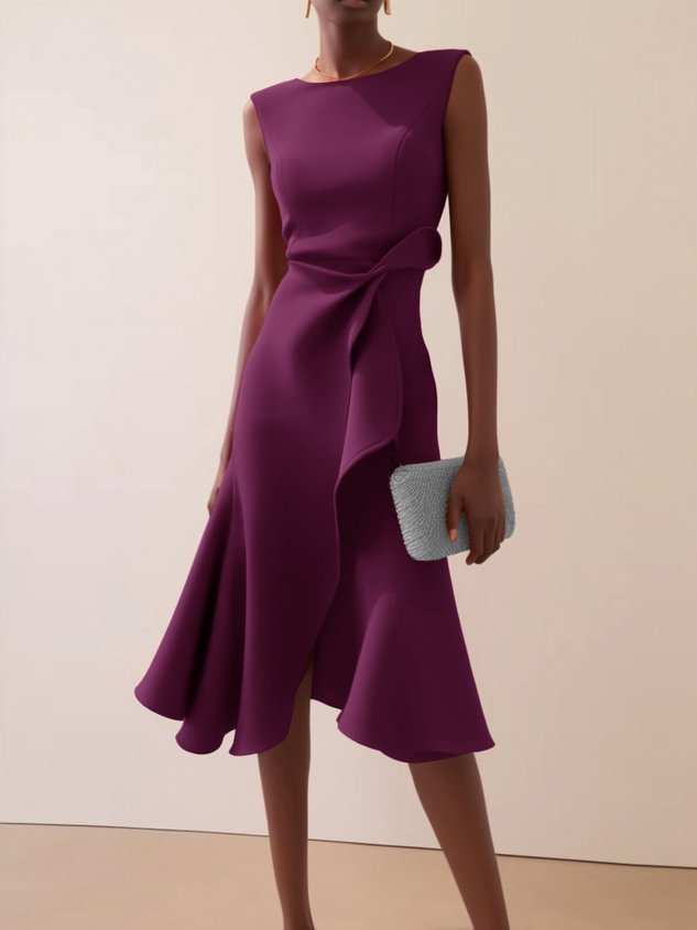 Beatrice | Robe Midi Asymétrique Drapée