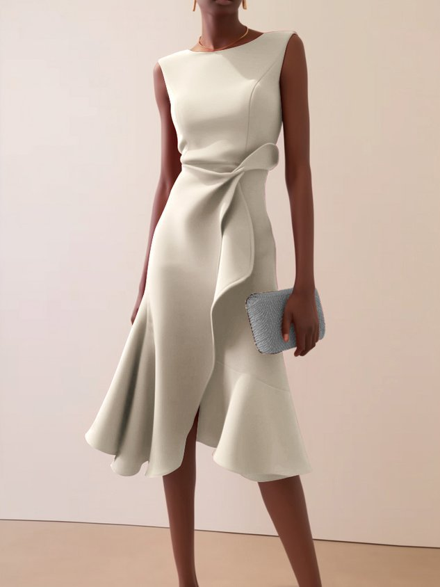 Beatrice | Robe Midi Asymétrique Drapée