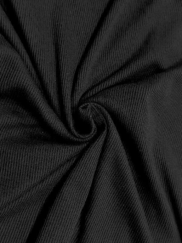 T-shirt coupe près du corps, à empiècements, à col haut, couleur unie