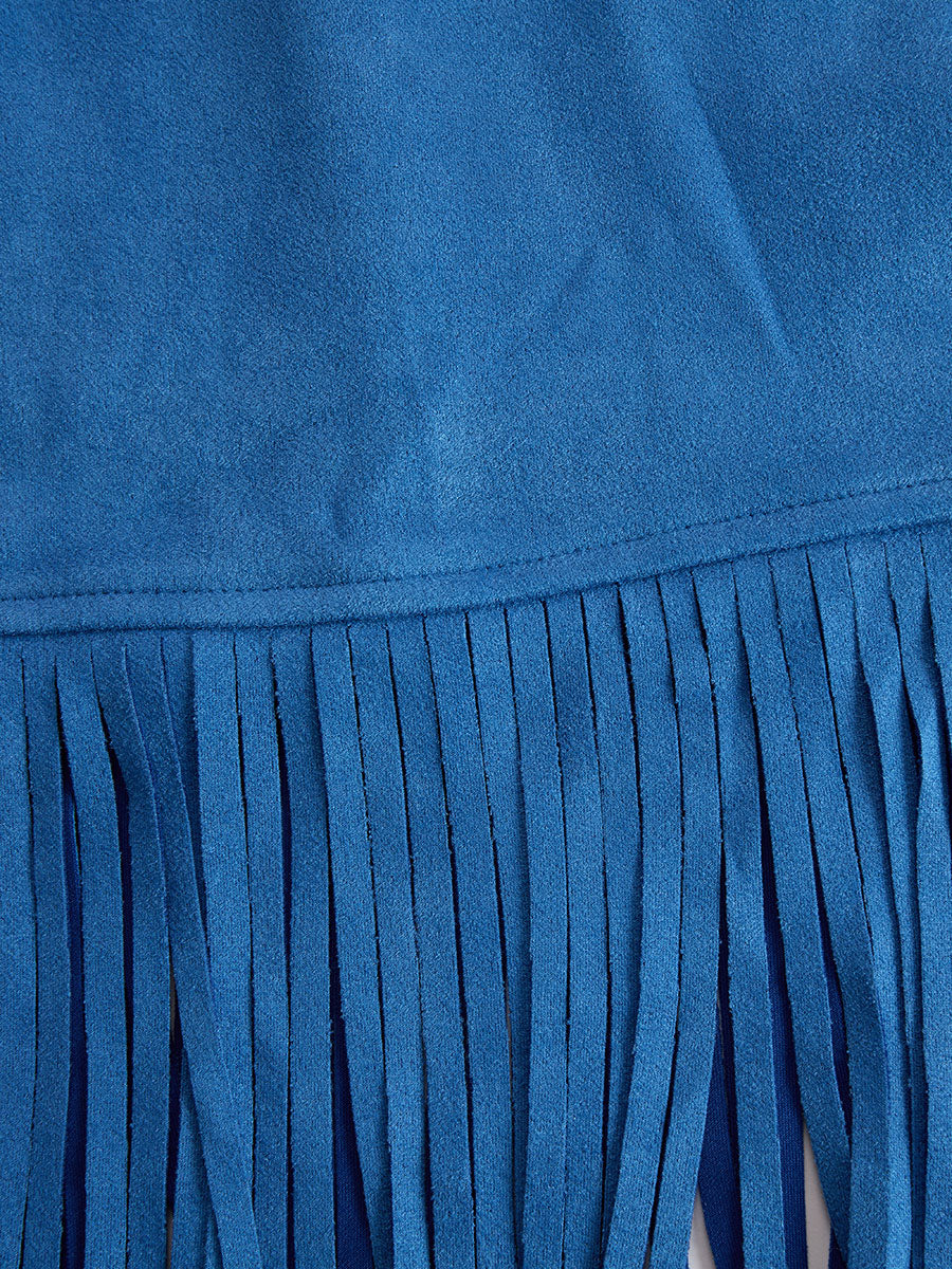 Benedetta | Robe Minikleid Western à Franges pour Femmes