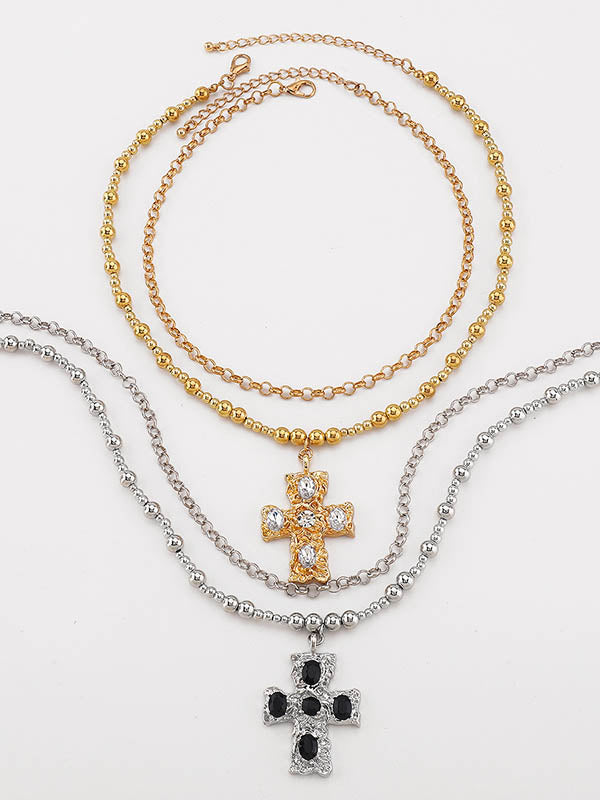 Collier géométrique superposé