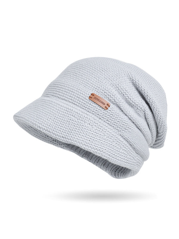 Chapeaux à empiècements de couleur unie à bord plat Chapeaux tricotés