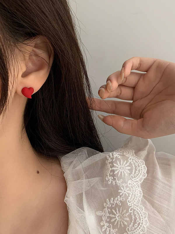 Boucles d'oreilles asymétriques en forme de lapin d'amour mignon