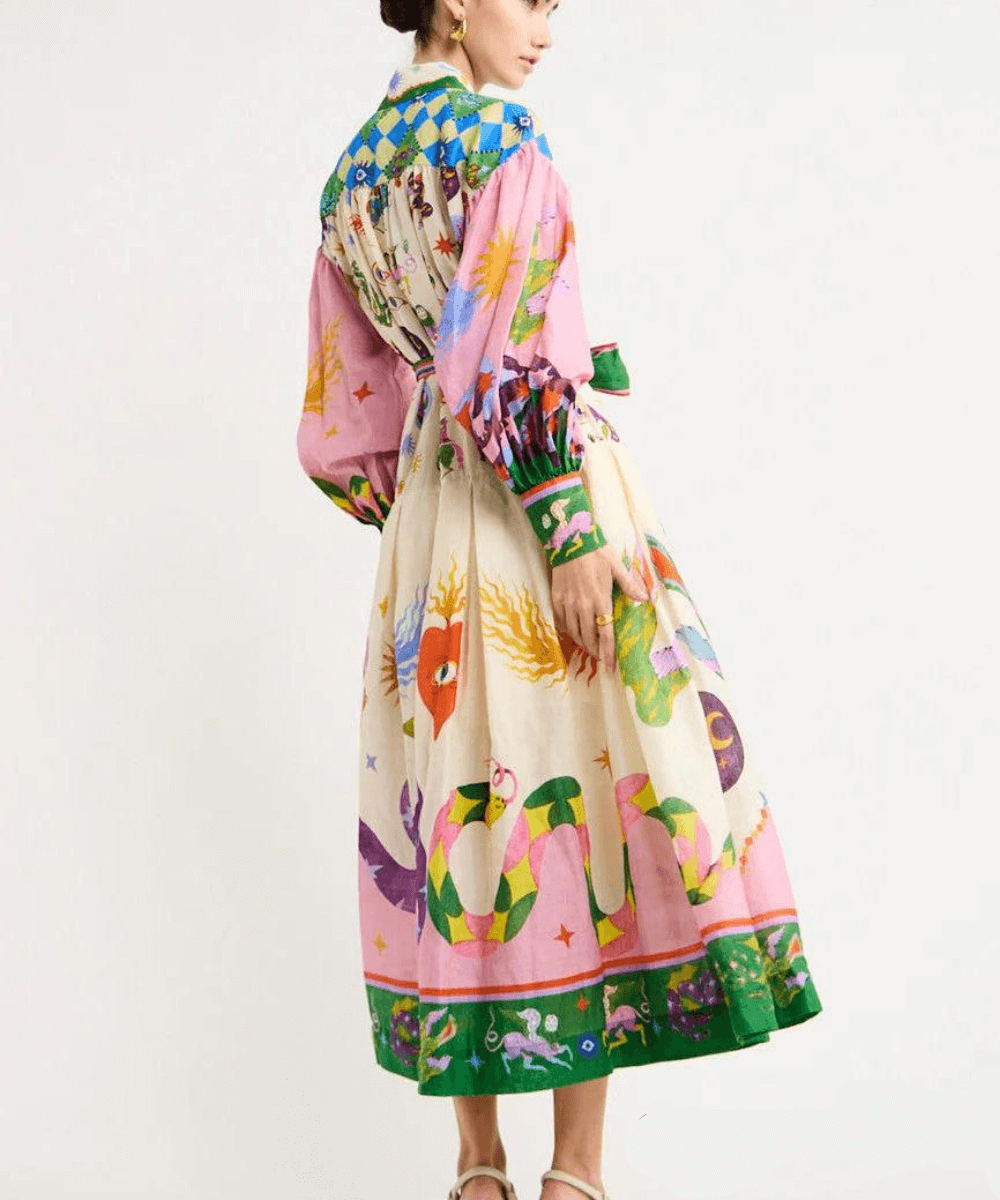 Dorthe - Robe maxi italienne élégante.