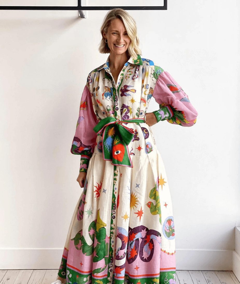 Dorthe - Robe maxi italienne élégante.