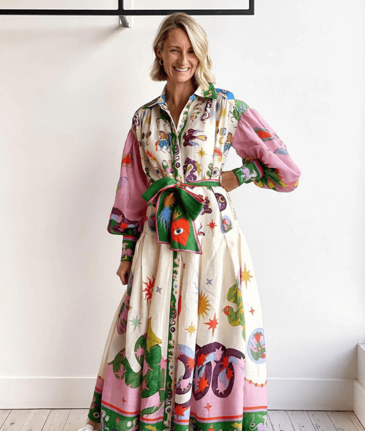 Dorthe - Robe maxi italienne élégante.