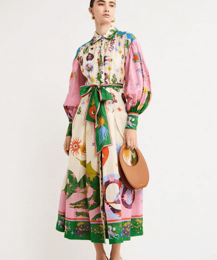 Dorthe - Robe maxi italienne élégante.
