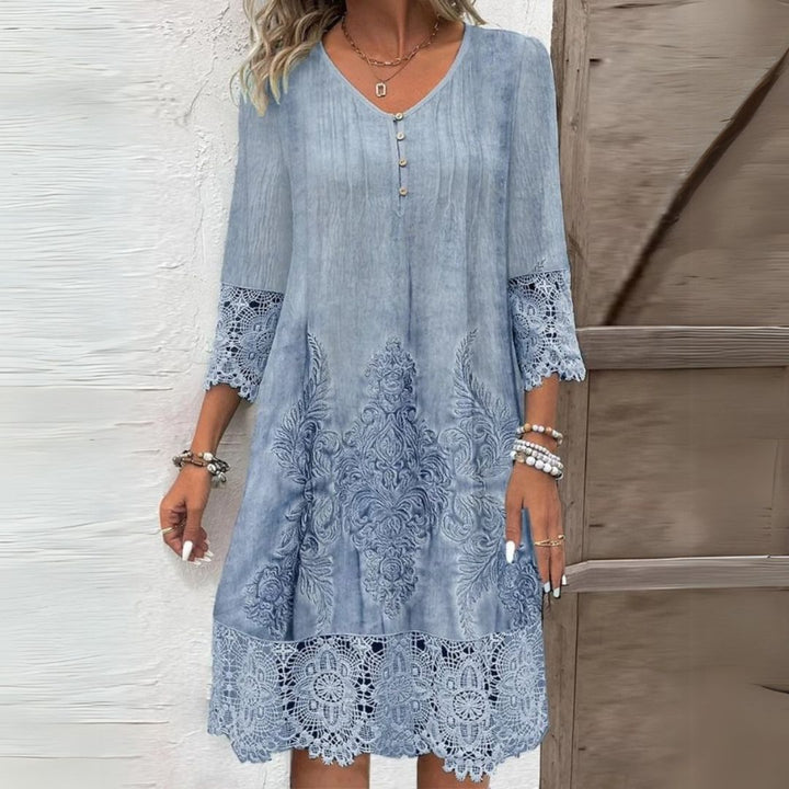 Paula | Robe midi boho à manches longues pour femmes