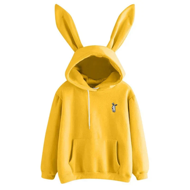 Mlada | Sweat à capuche confortable et ludique avec oreilles de lapin pour femmes