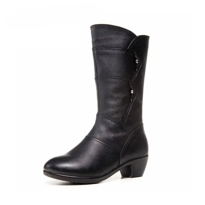 Bottes en cuir antidérapantes pour femmes, élégantes, durables et stylées