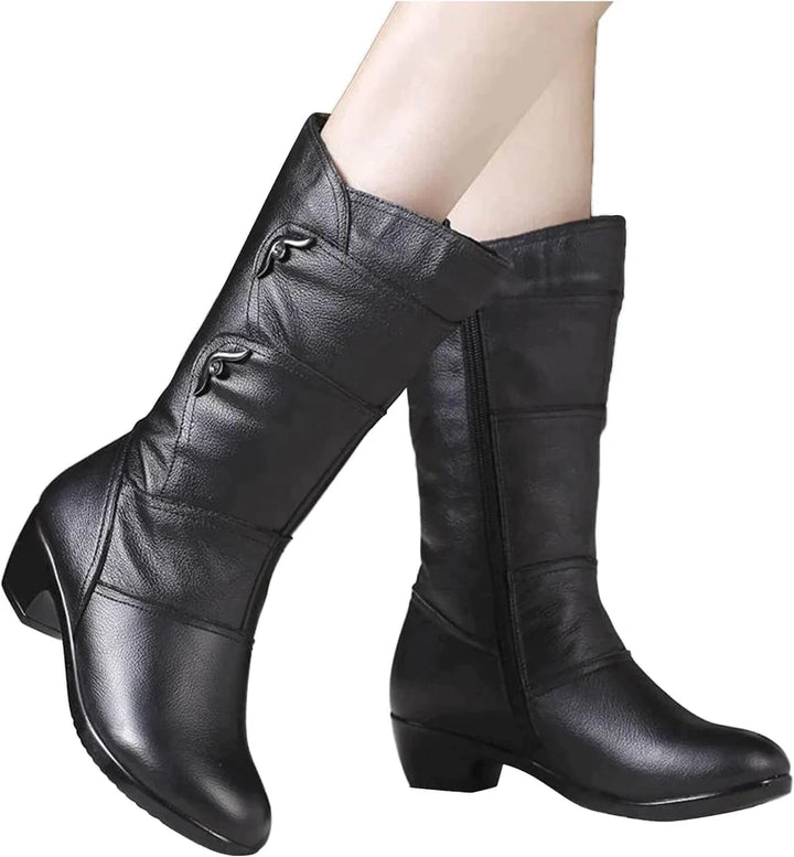 Bottes d'hiver noires pour femmes | Chaudes