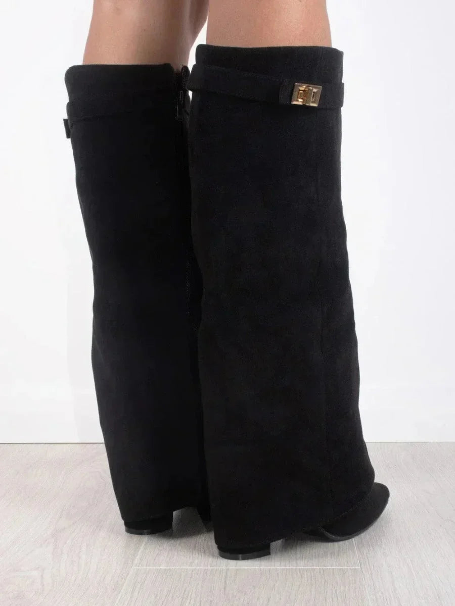 Elena | Bottes élégantes en daim pour femmes