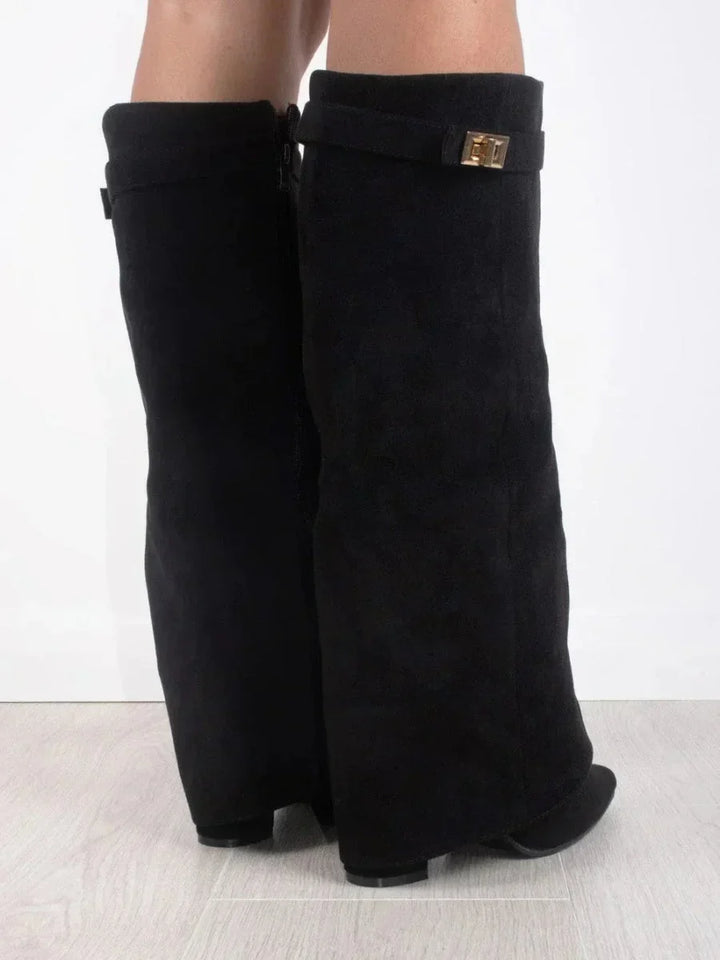 Elena | Bottes élégantes en daim pour femmes
