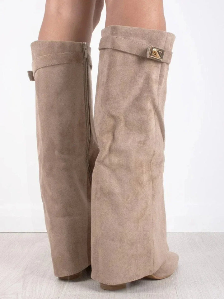 Elena | Bottes élégantes en daim pour femmes