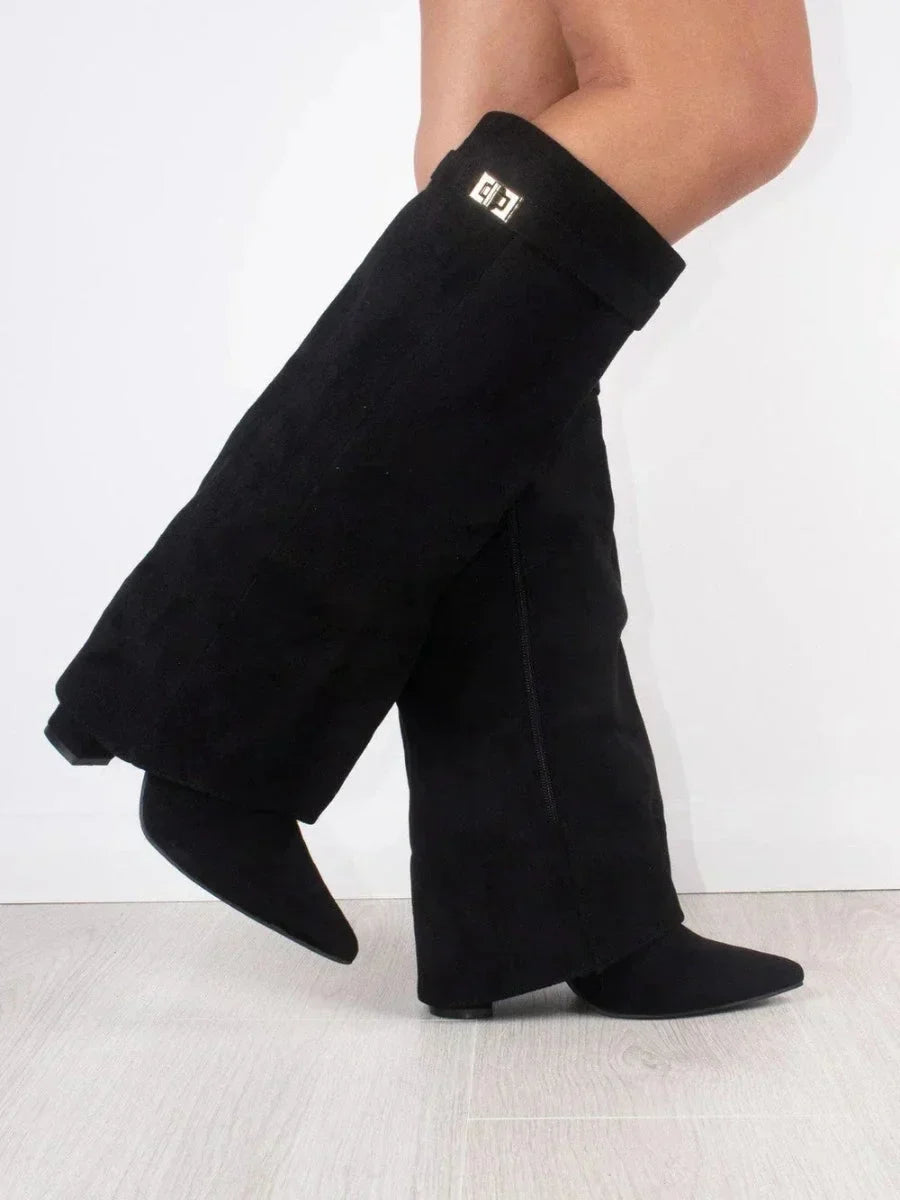 Elena | Bottes élégantes en daim pour femmes