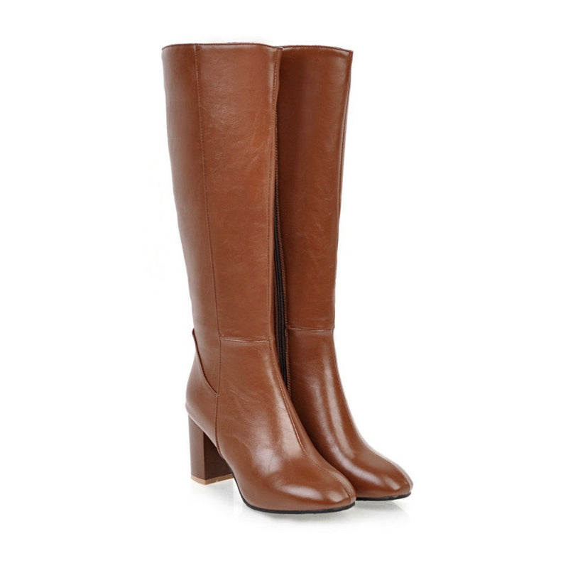 Bottes pour femmes | Bottes classiques hautes avec talon bloc