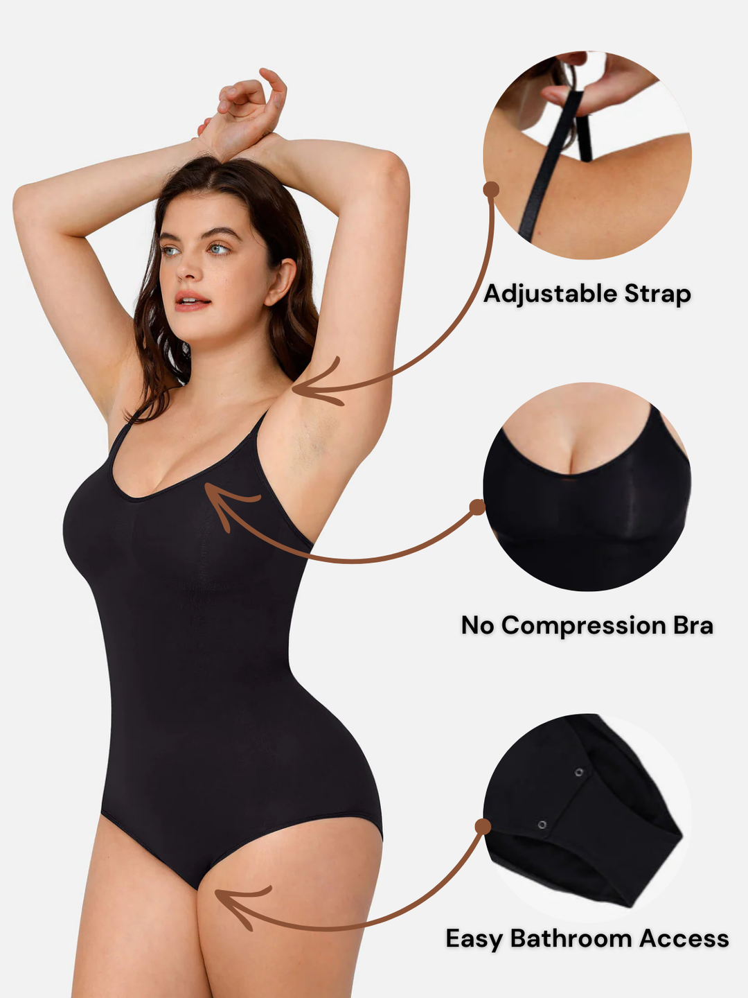 Body gainant avec slip court