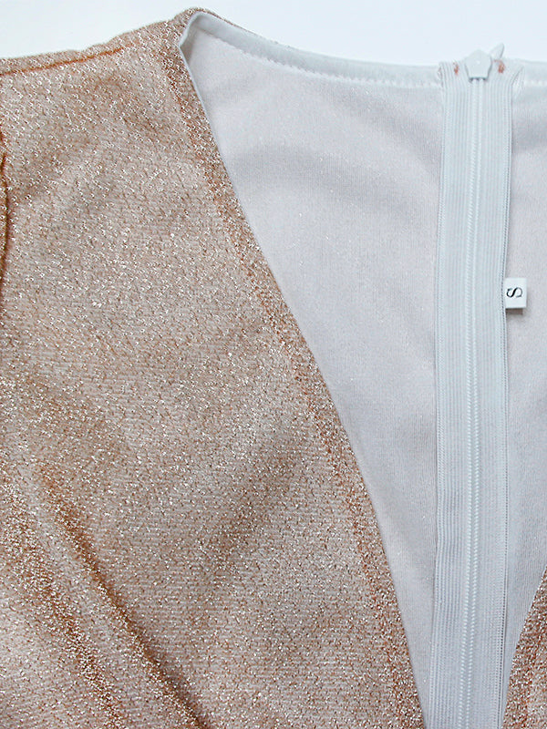 Brigitte | Robe maxi à manches longues et décolleté en V pour femmes