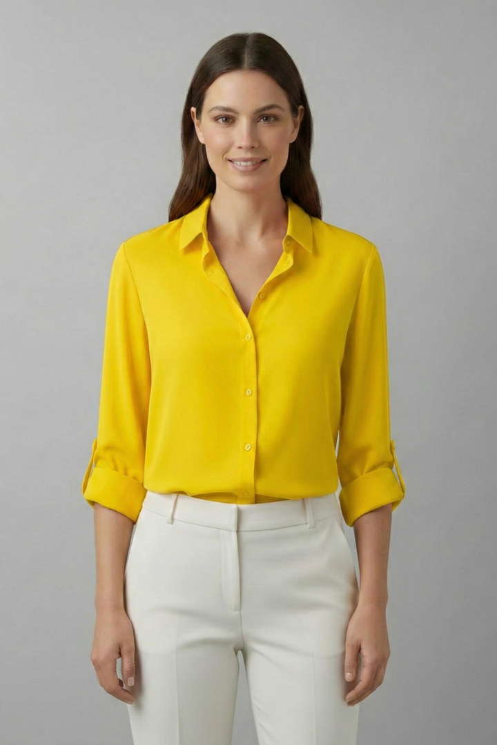 Britta | Blouse à manches longues pour femmes avec col