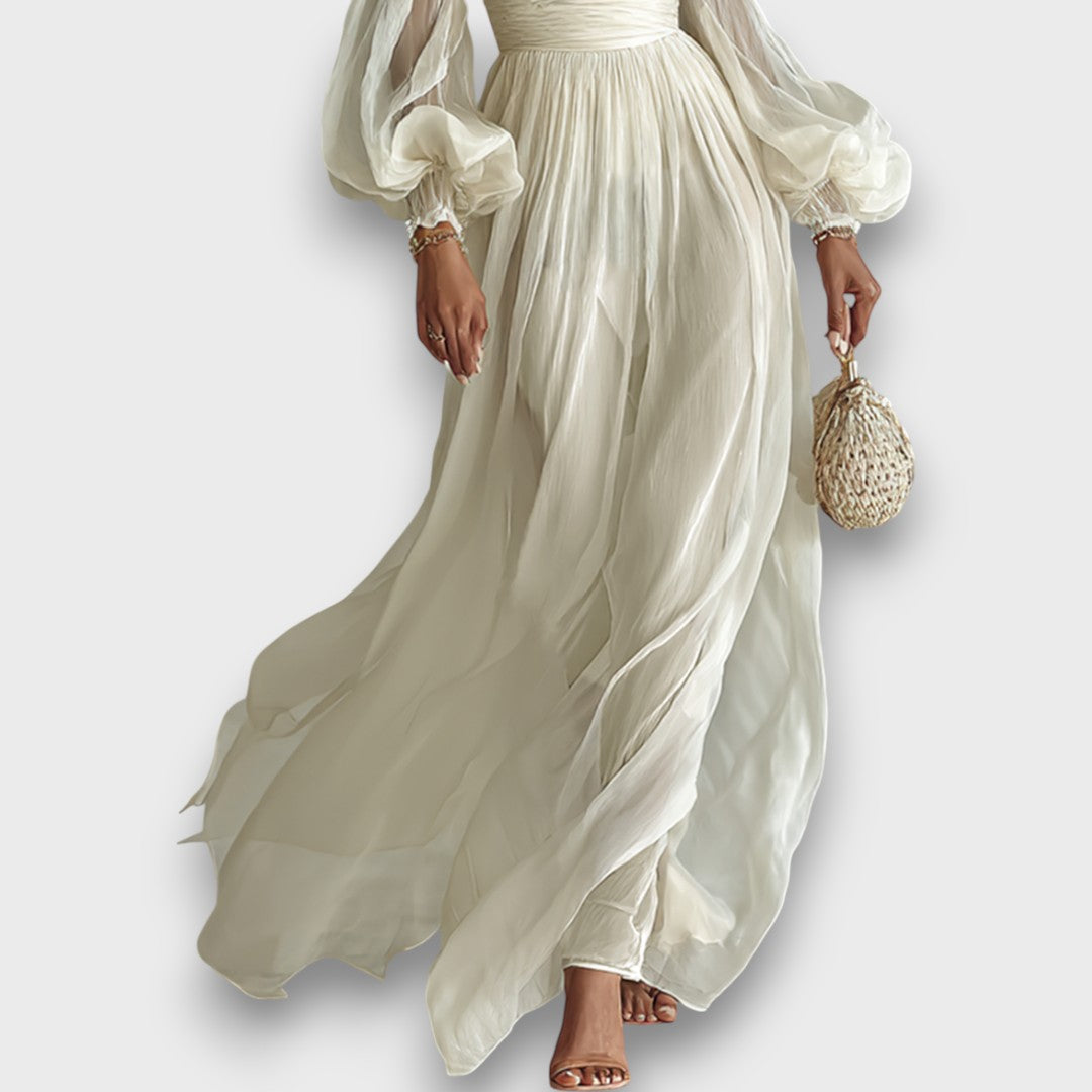 Elviana – Robe maxi à décolleté carré