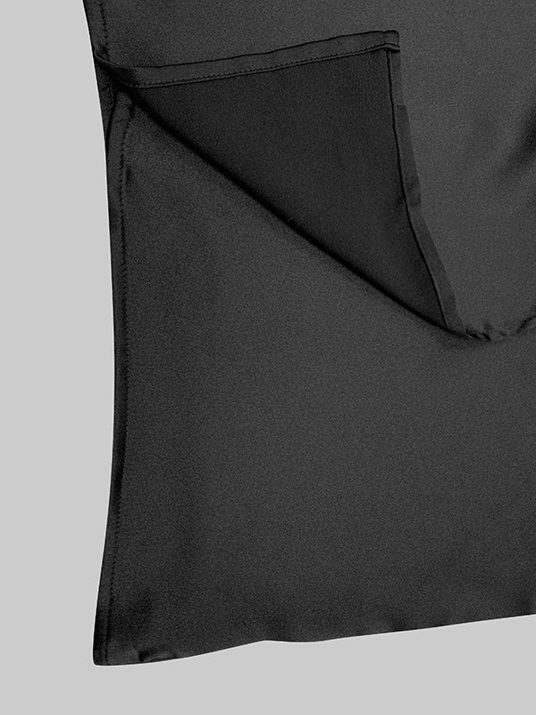 Robes chemise amples à manches longues, couleur unie, col à revers