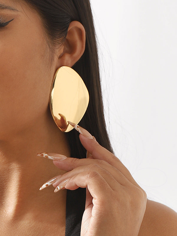 Boucles d'oreilles pendantes géométriques normcore, couleur unie