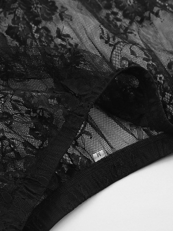 Jupe plissée transparente coupe trapèze, taille haute, en gaze, à empiècements