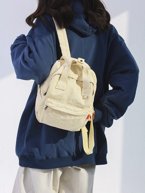 Sac à dos simple et décontracté en toile de 5 couleurs