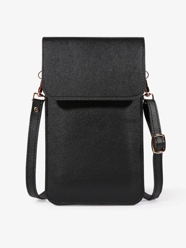 Sac à bandoulière en PU simple de couleur unie