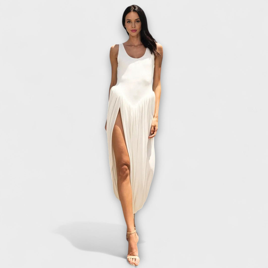 Lyvianne – Robe maxi à silhouette drapée