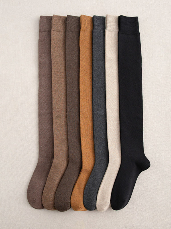 Collants décontractés, couleur unie
