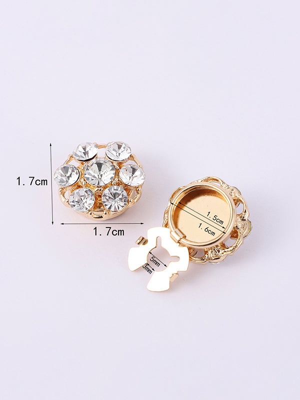 Accessoires de boutons de manchette amovibles avec strass