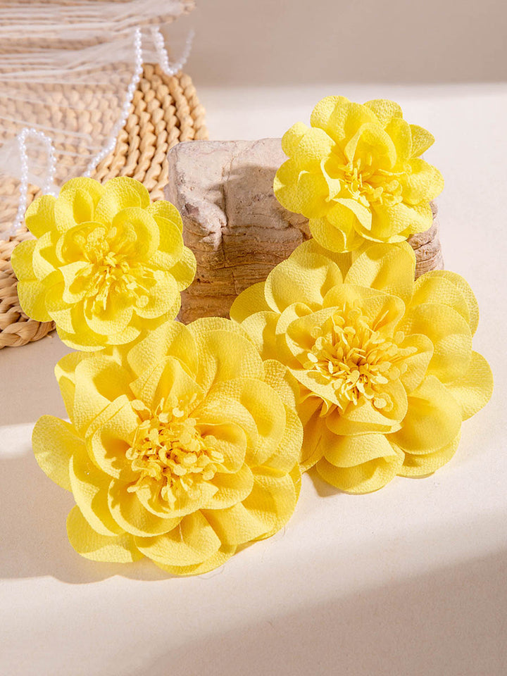 Boucles d'oreilles pendantes en forme de fleur