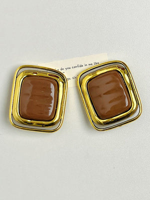 Boucles d'oreilles géométriques brillantes