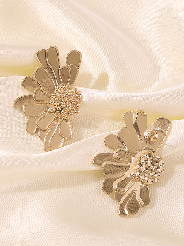 Boucles d'oreilles fleur en alliage vintage