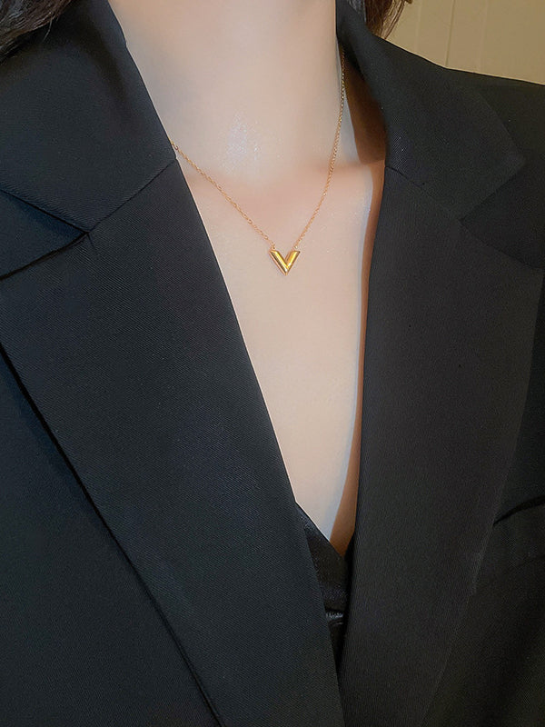 Collier géométrique couleur unie