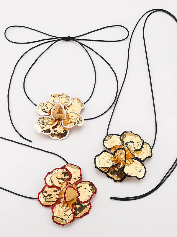 Collier noué en forme de fleur