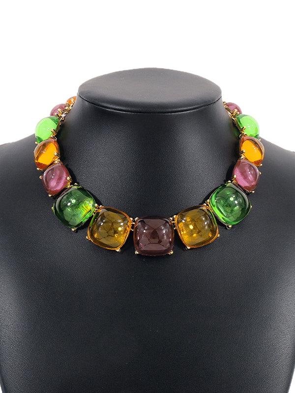 Collier géométrique délicat