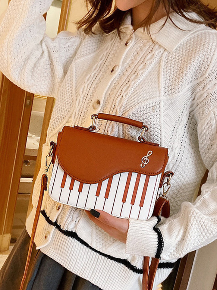 Sac à main géométrique couleur contrastée