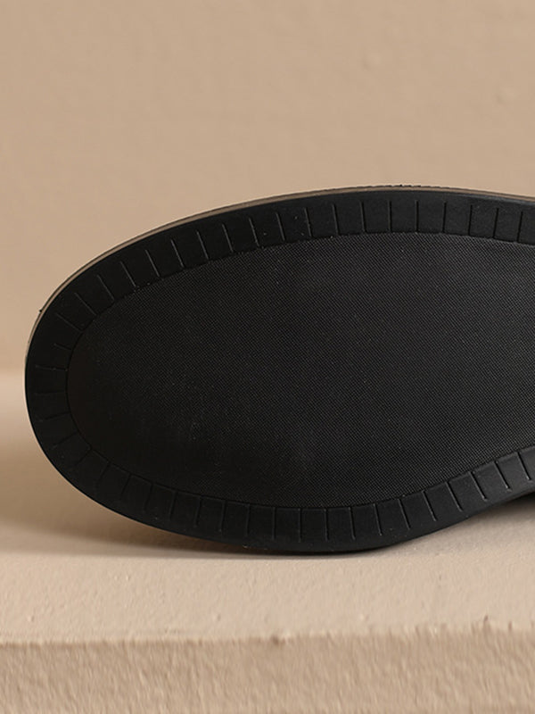 Mocassins fendus à bout rond