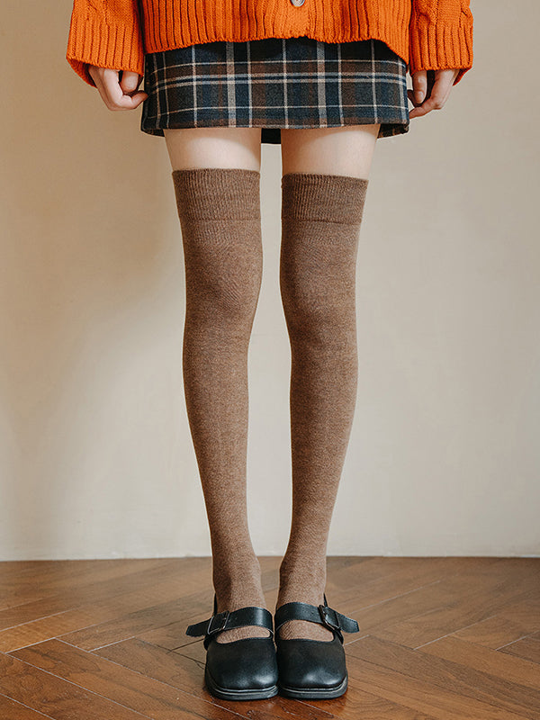 Collants décontractés, couleur unie
