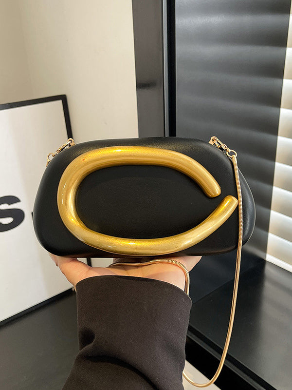 Sac géométrique à chaîne, à empiècements