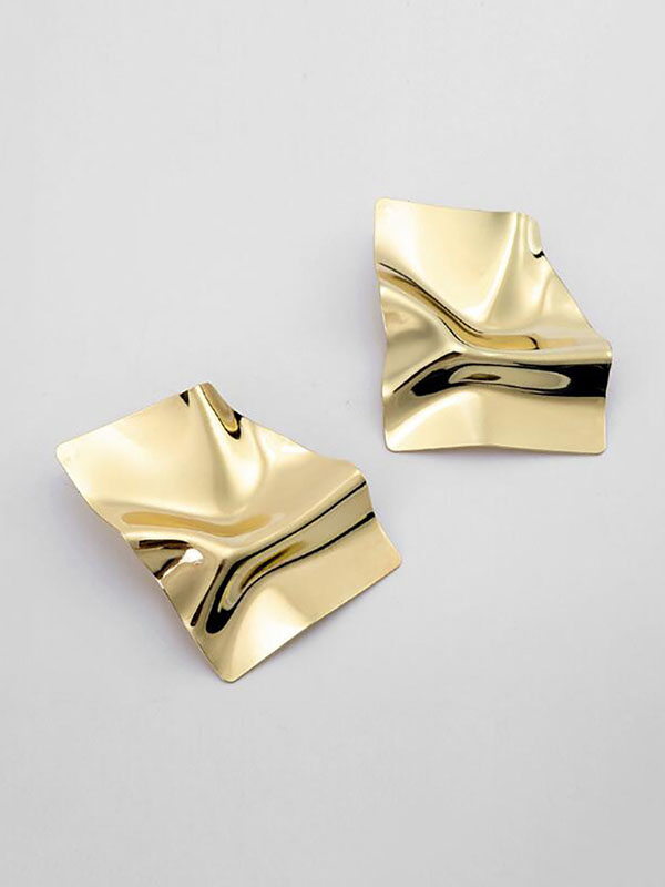 Boucles d'oreilles pendantes géométriques couleur unie
